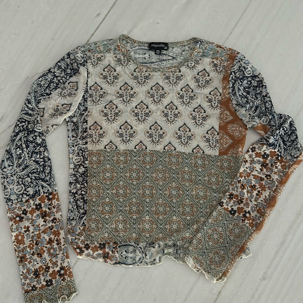Sheer Mesh fall top